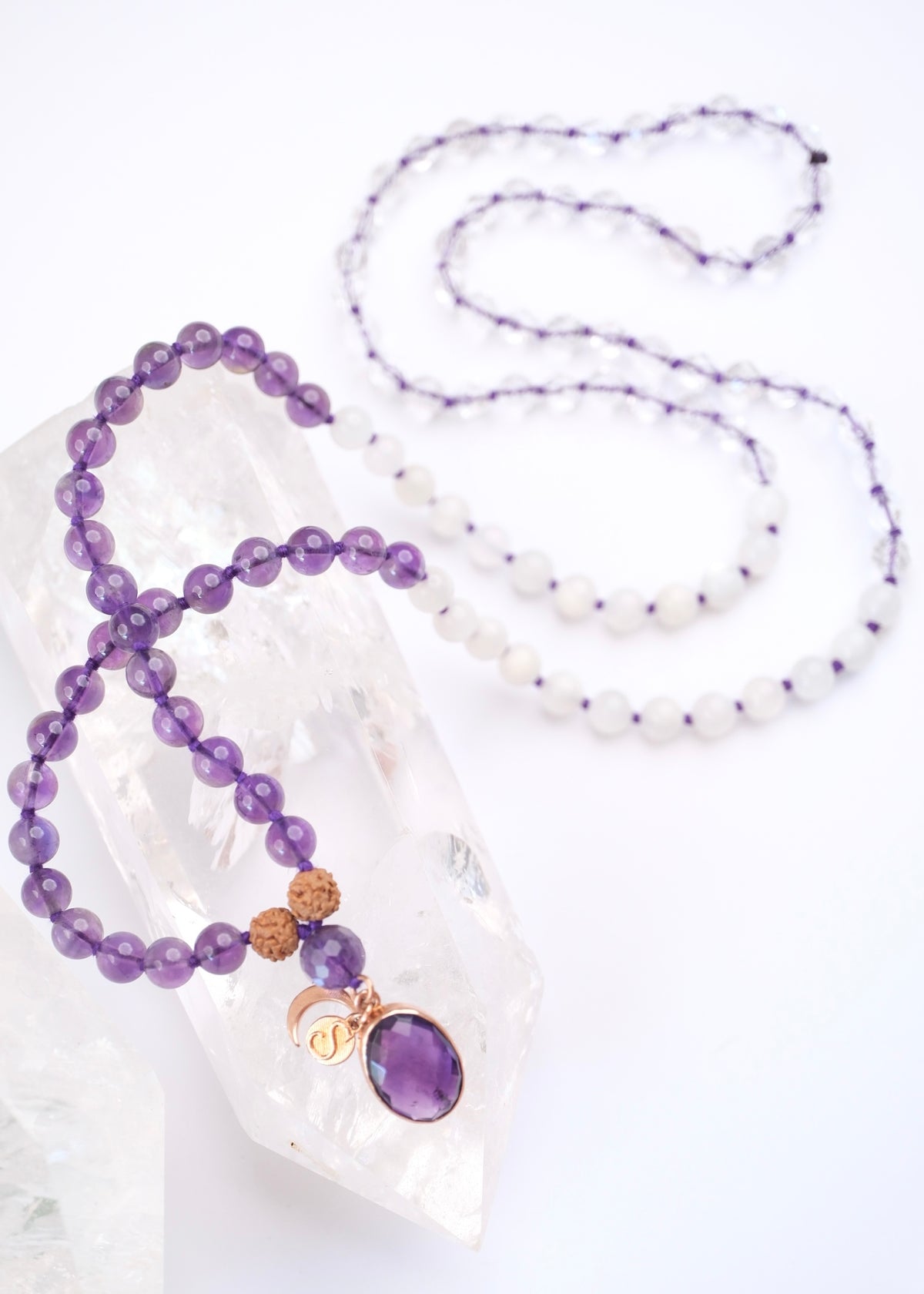 HERO’s Journey | Amethyst, Moonstone, Quartz Mala