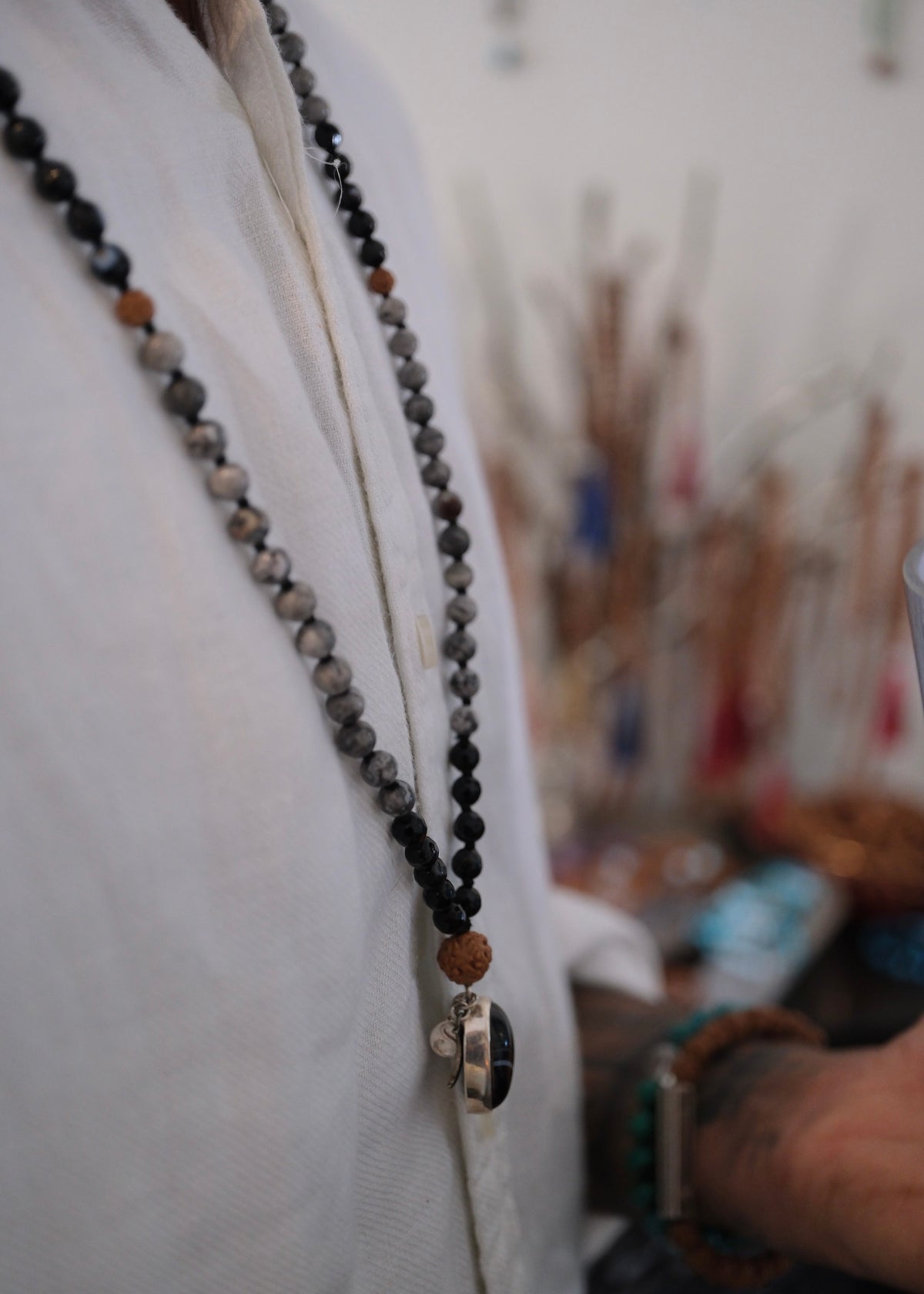 ADI YOGI Mala | Purpose & Protection | Map Stone, Onyx, Rudraksha