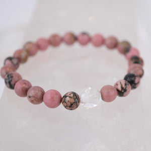 HRIDAYA KAMAL Lotus Heart | Rhodonite bracelet