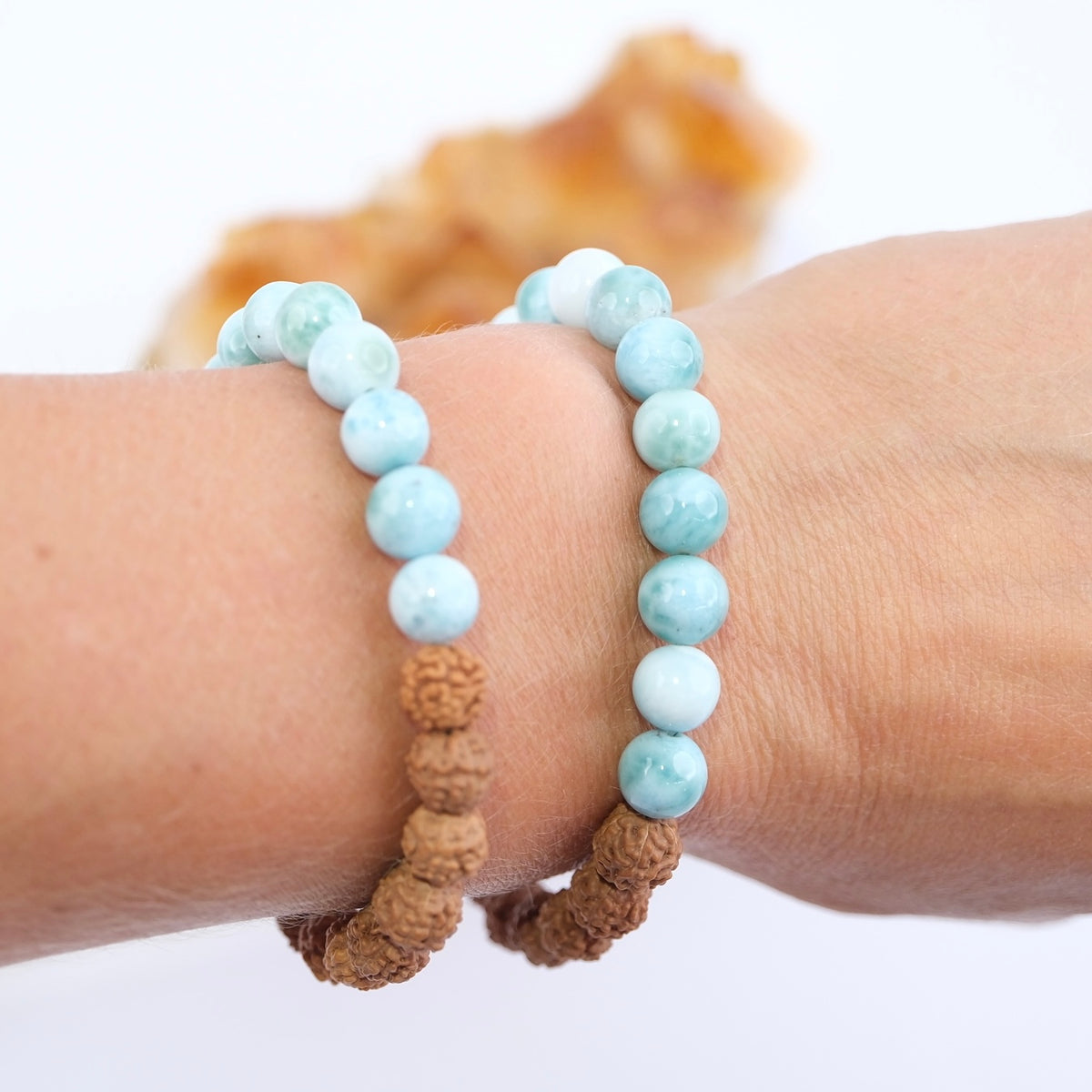 Himalayan Shiva LOKA | Larimar &amp; Rudraksha