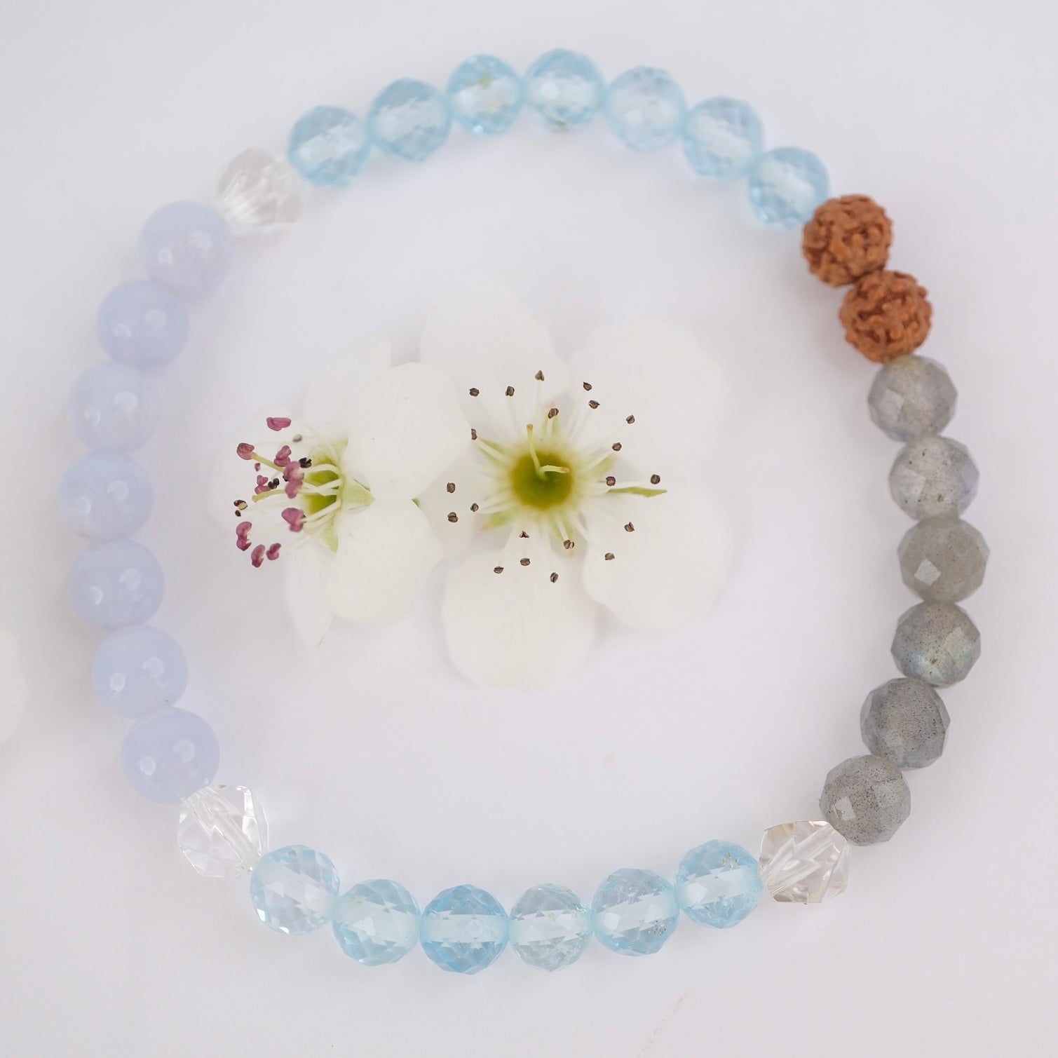 VISHUDDHI Expression Bracelet | Topaz, Blue Lace, Labradorite