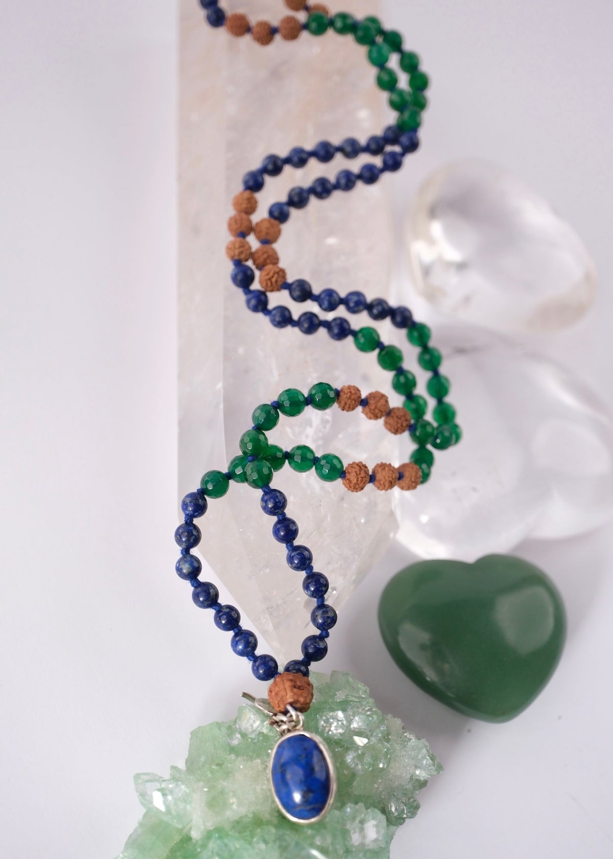 EMPATH Wisdom Walks Alone | Lapis Lazuli, Green Onyx, Rudraksha