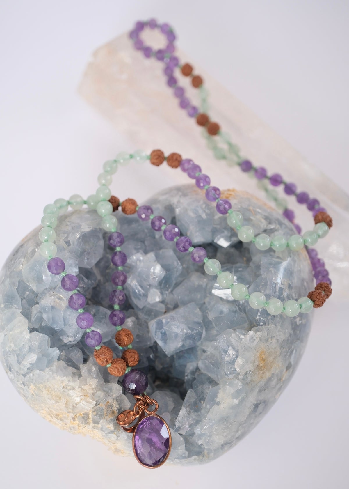 ANAHATA Spiritual Heart | Aventurine, Amethyst, Rudraksha Mala