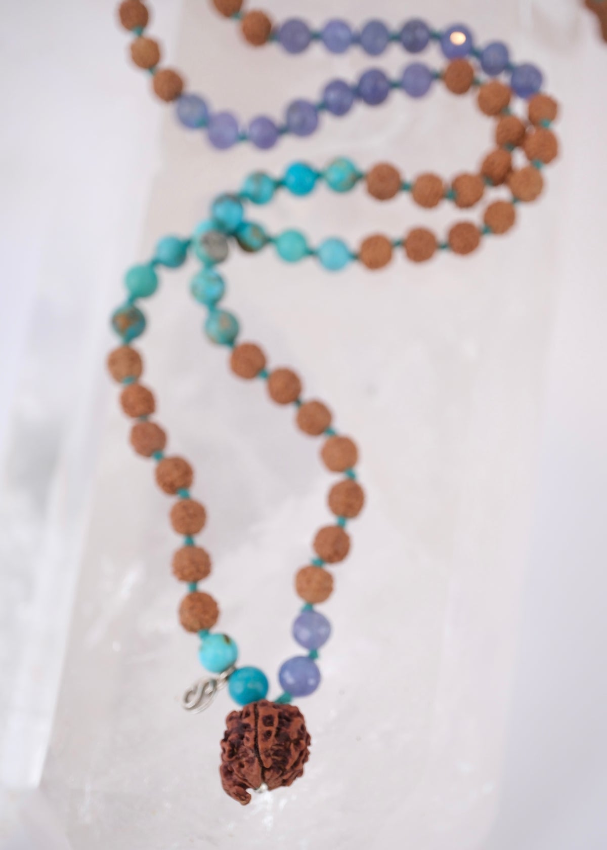 KEDAR Mala | Nepal Ganesh Rudraksha, Tanzanite, Turquoise