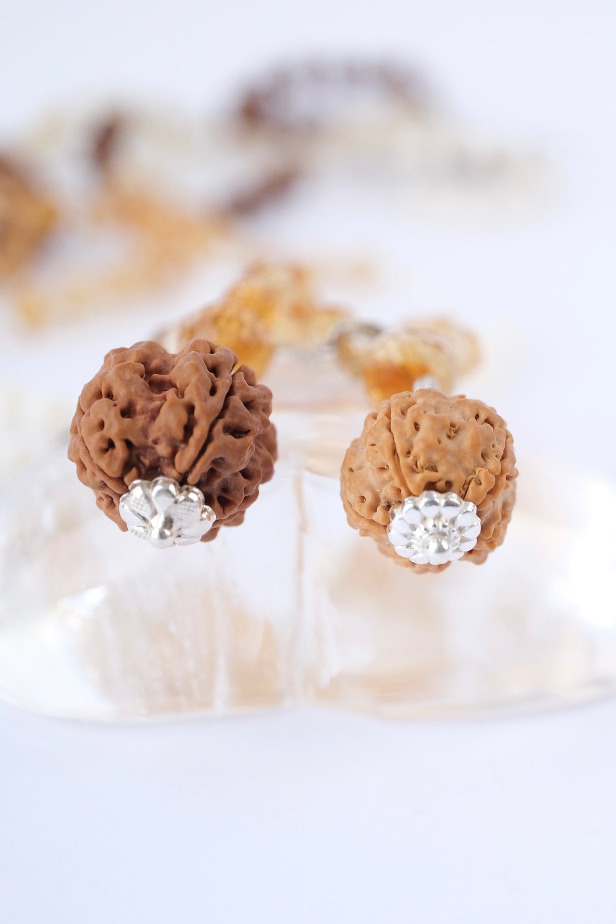 PRAJNA Saraswati Wisdom Mala for Harmony and Creativity | Nepal Rudraksha pendant