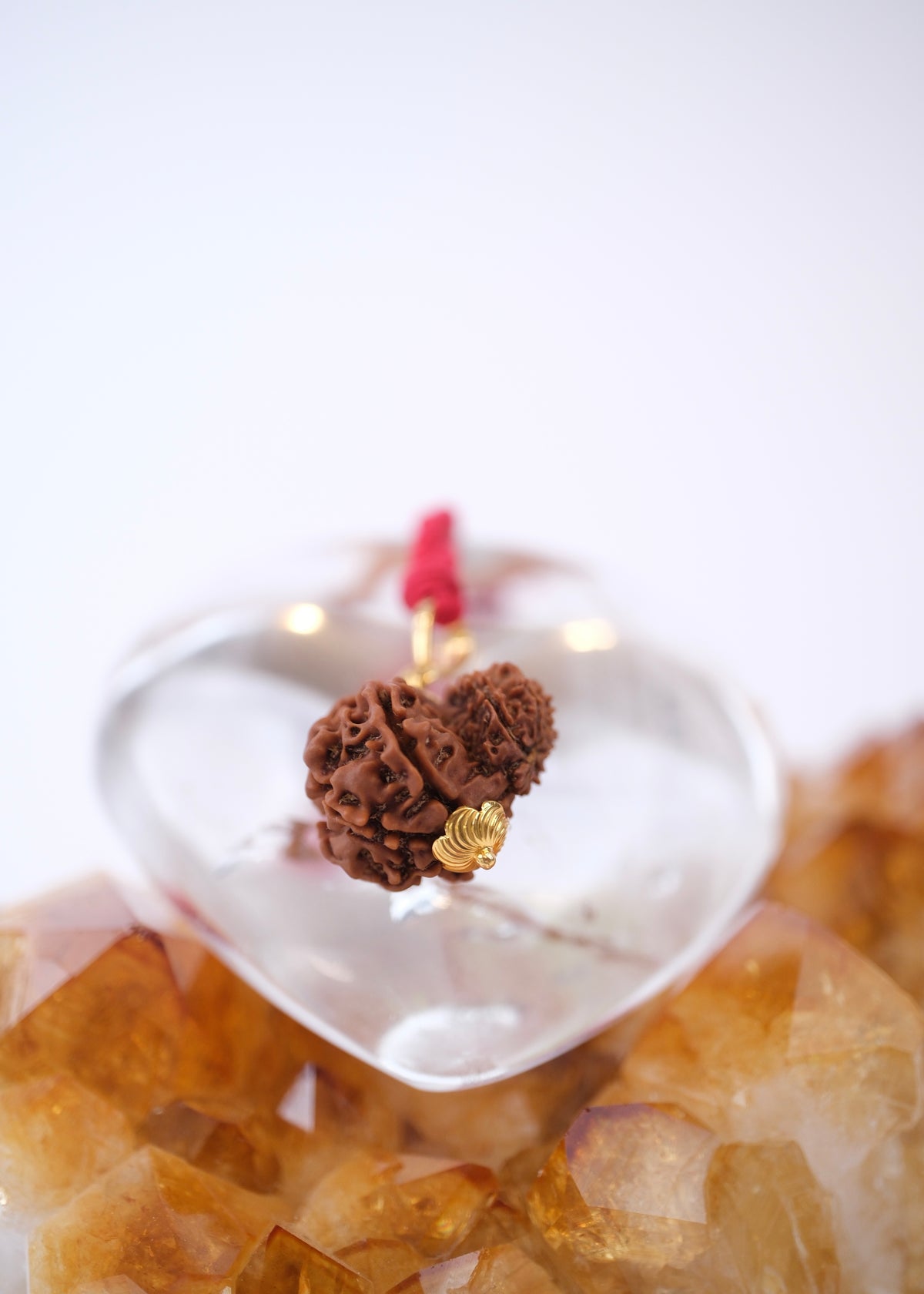 Garbh Gauri Rudraksha 18k Gold pendant | Rare Collectors Nepal bead