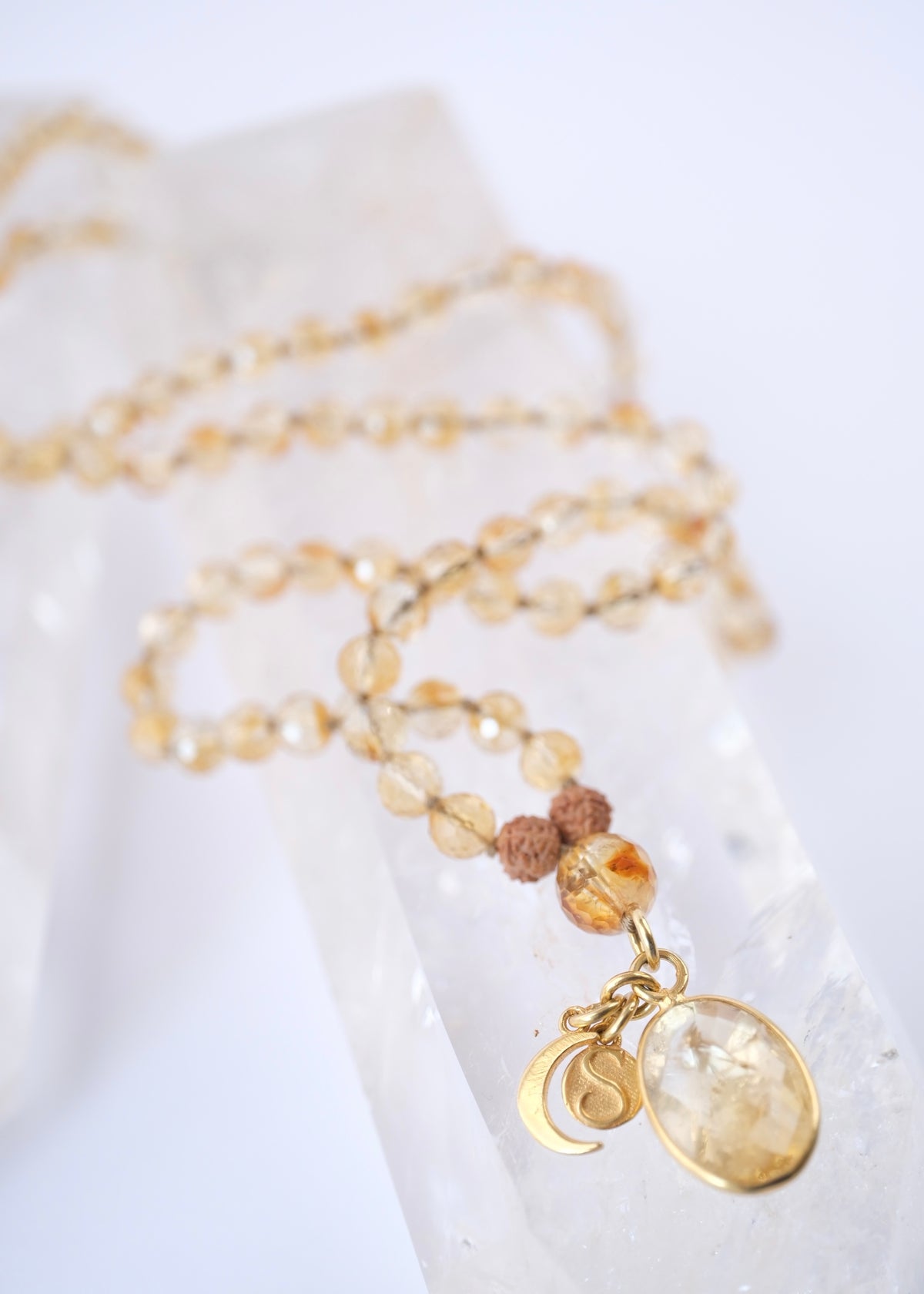JUPITER Mala | Faceted Citrine | Crown Chakra