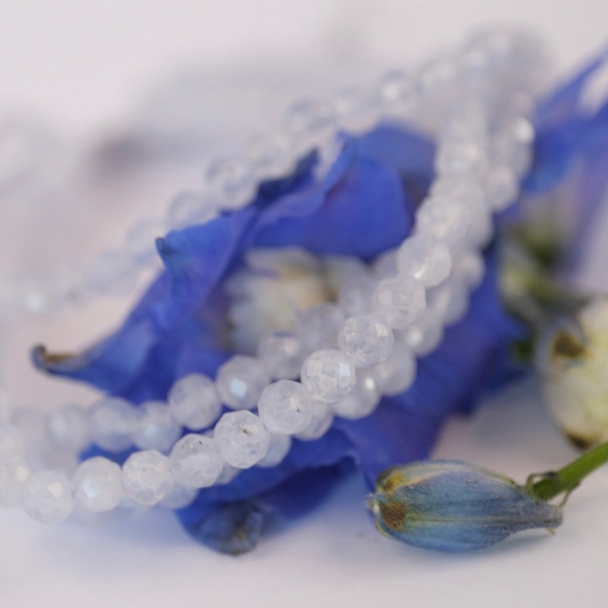 NANDINI Bracelet | faceted Aquamarine stack