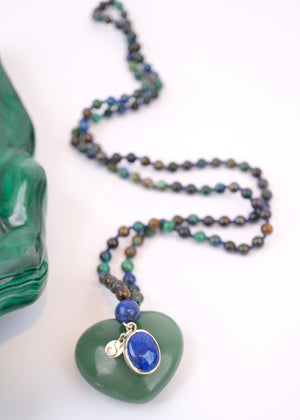 ROHANA Healing to Wholeness | Chrysocolla, Lapis Lazuli Mala