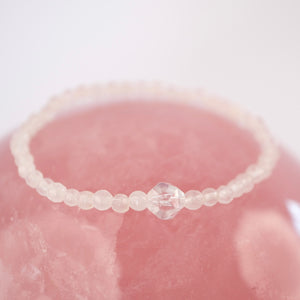 LOVE for the Self within bracelet | faceted 4mm Rose Quartz