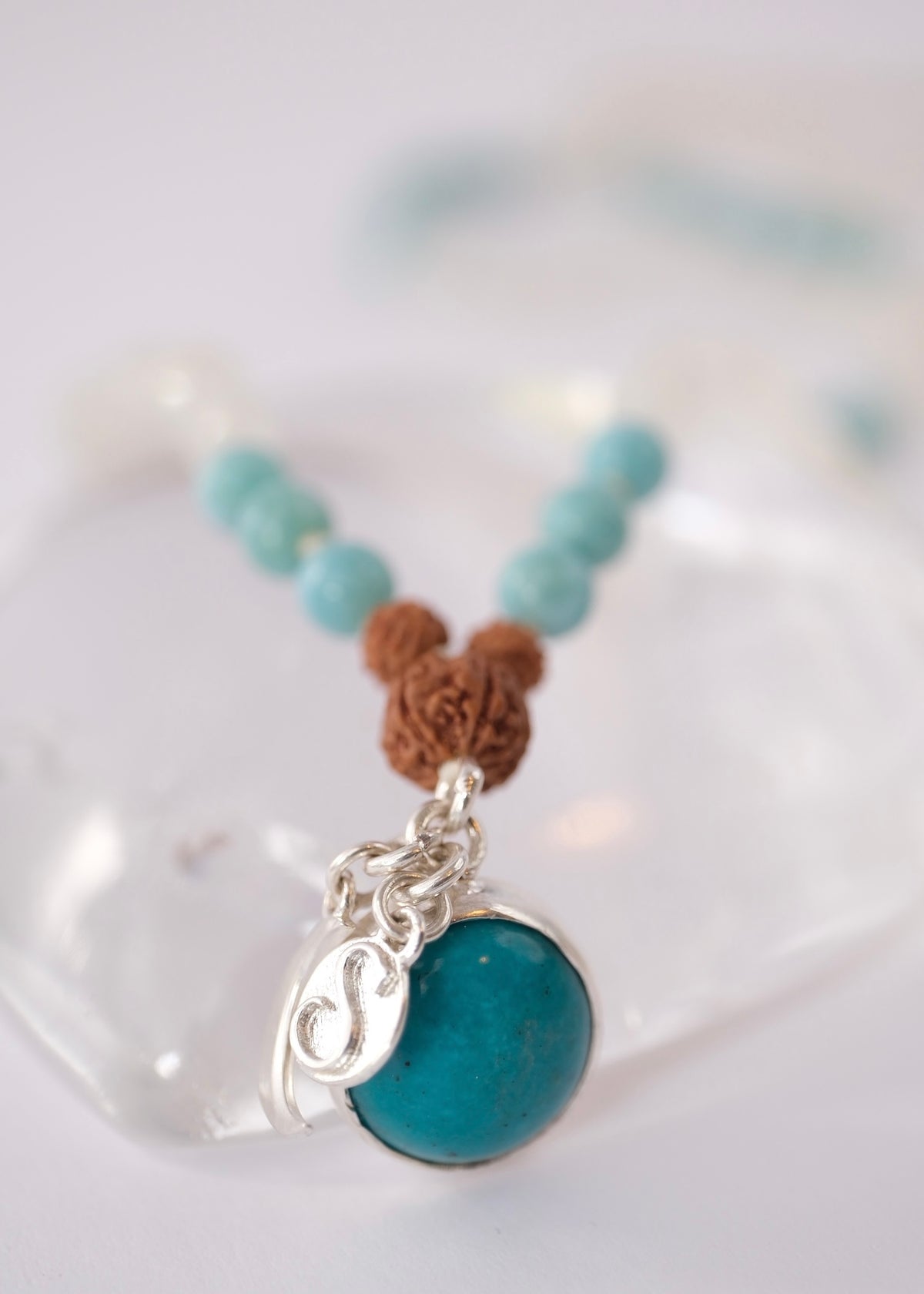 ATLANTIAN MALA | Larimar, Turquoise, Moonstone