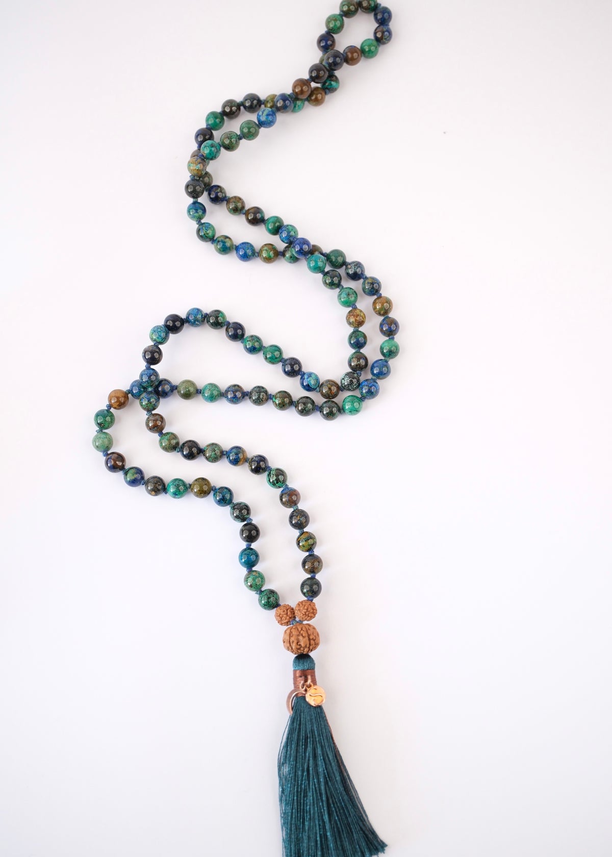 TEJAS Energy &amp; Healing Wisdom Mala | Chrysocolla