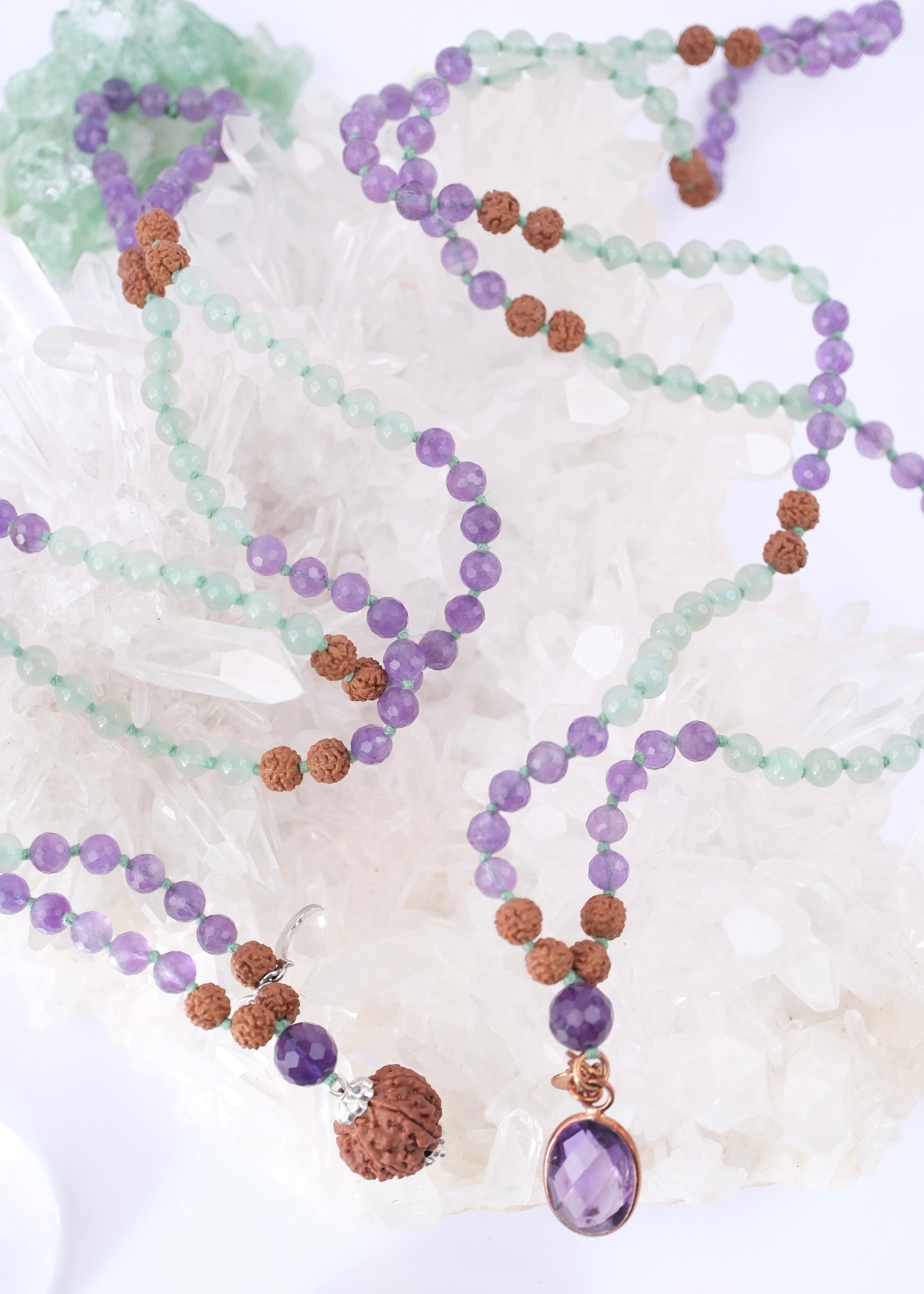 ANAHATA Spiritual Heart | Aventurine, Amethyst, Rudraksha Mala