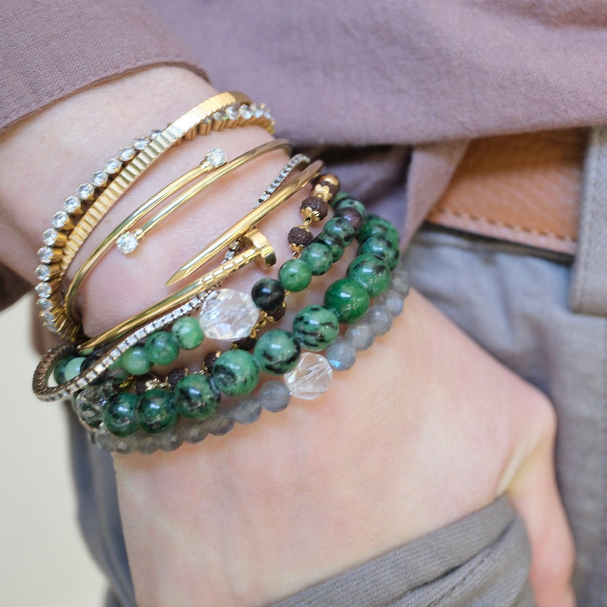 MAGIC Bracelet | Anyolite and Herkimer
