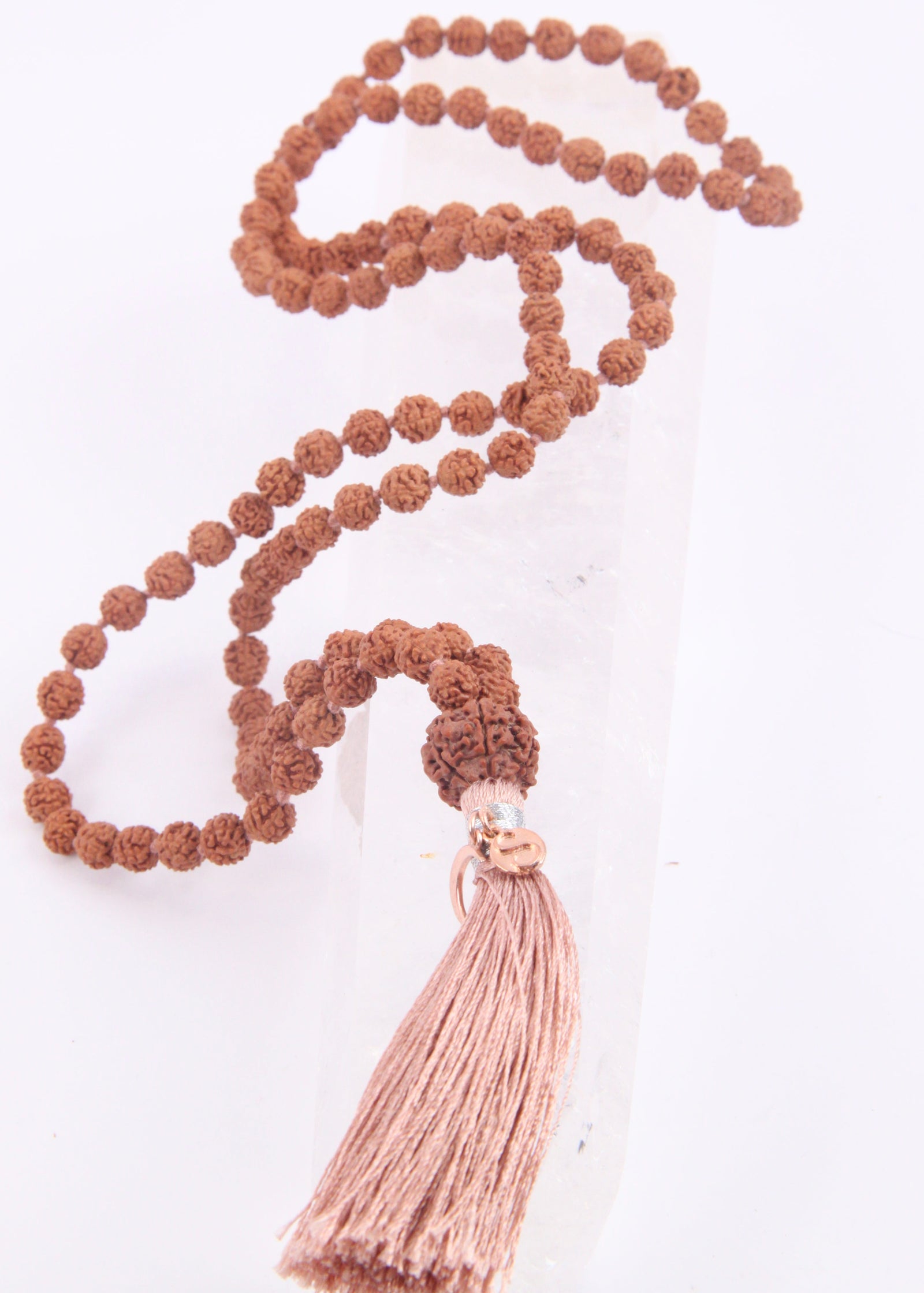SATTVA Pure & Positive Meditation Mala | Nepal 5 Mukhi Rudraksha Guru Bead