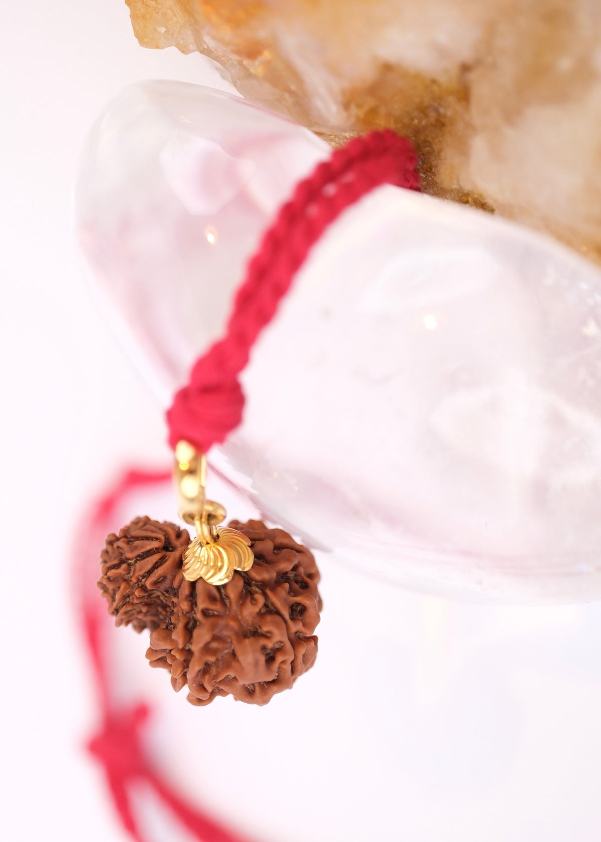 Garbh Gauri Rudraksha 18k Gold pendant | Rare Collectors Nepal bead