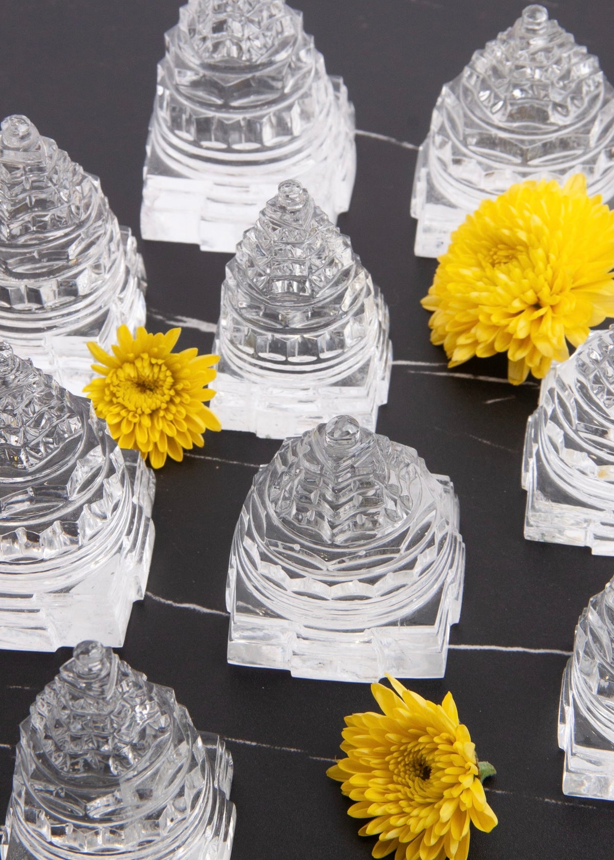 SRI YANTRA | Magnificent Himalayan Clear Quartz. Hand Carved