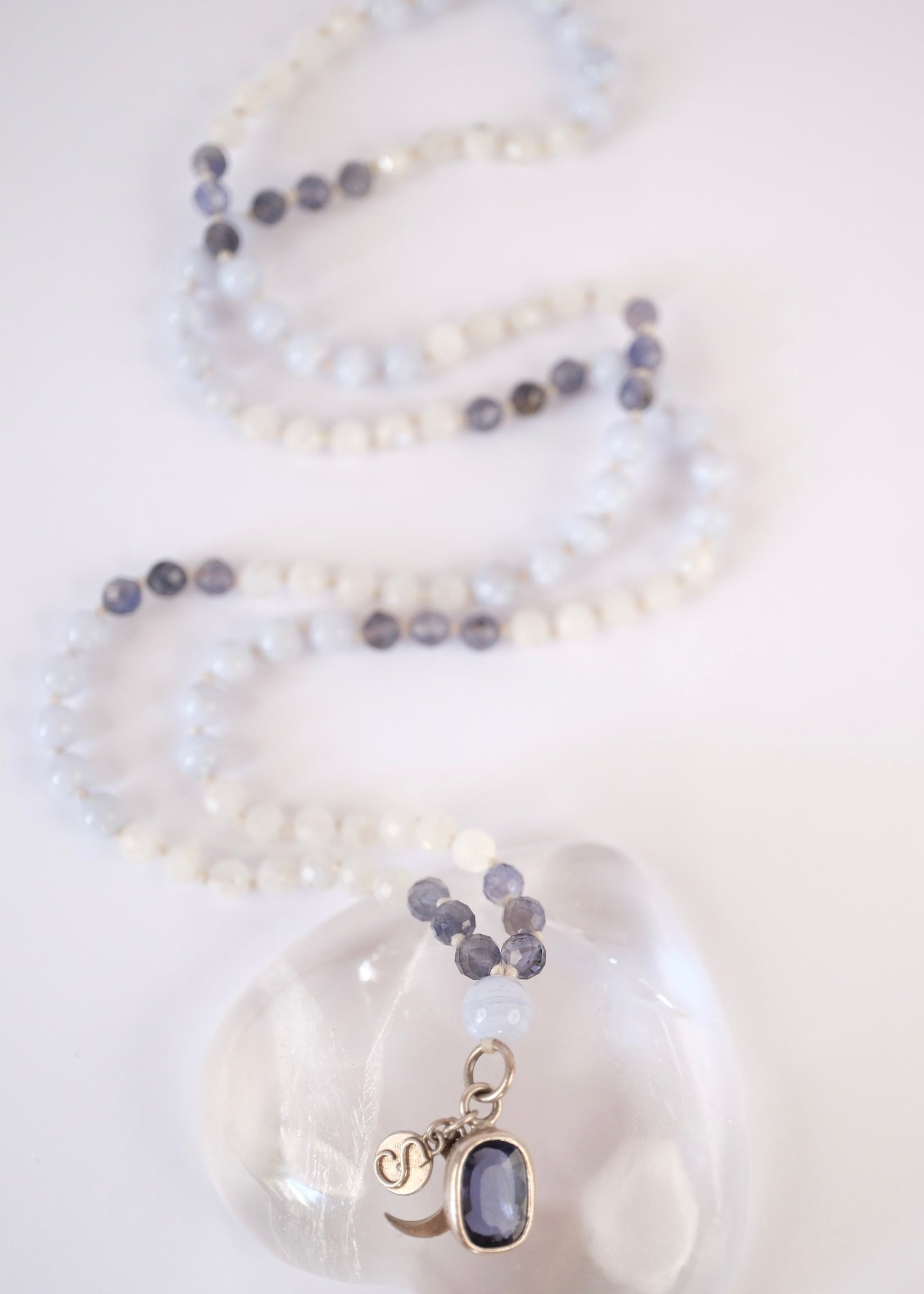 SAMADHI Mala | Iolite Pendant