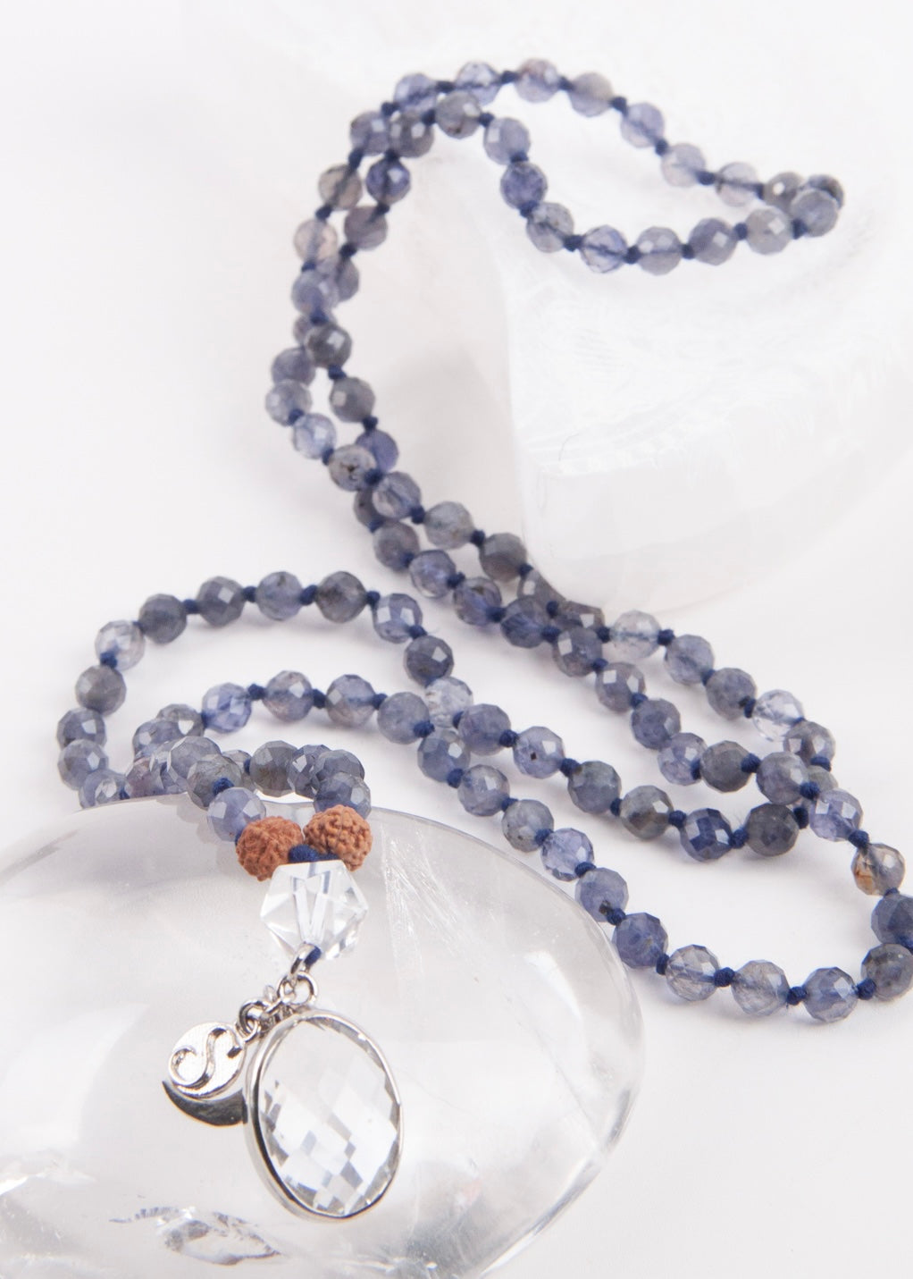 SHAMAN&#39;S Mala | Iolite, Himalayan Quartz, Herkimer, Rudraksha