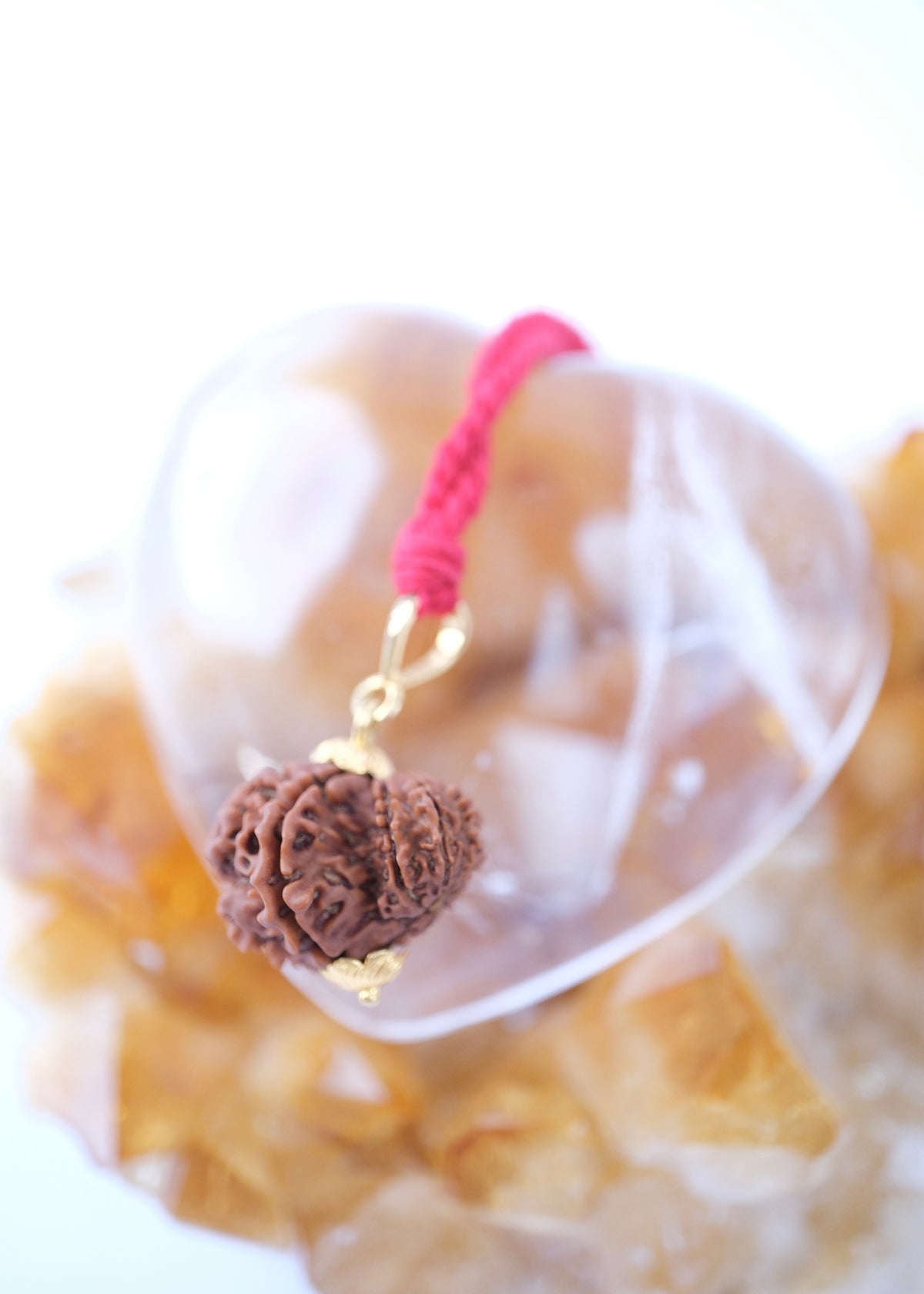 Garbh Gauri Rudraksha 18k Gold pendant | Rare Collectors Nepal bead