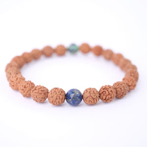 GROUNDED Men’s Bracelet ‘Awakening’ | Lapis Lazuli, Rudraksha