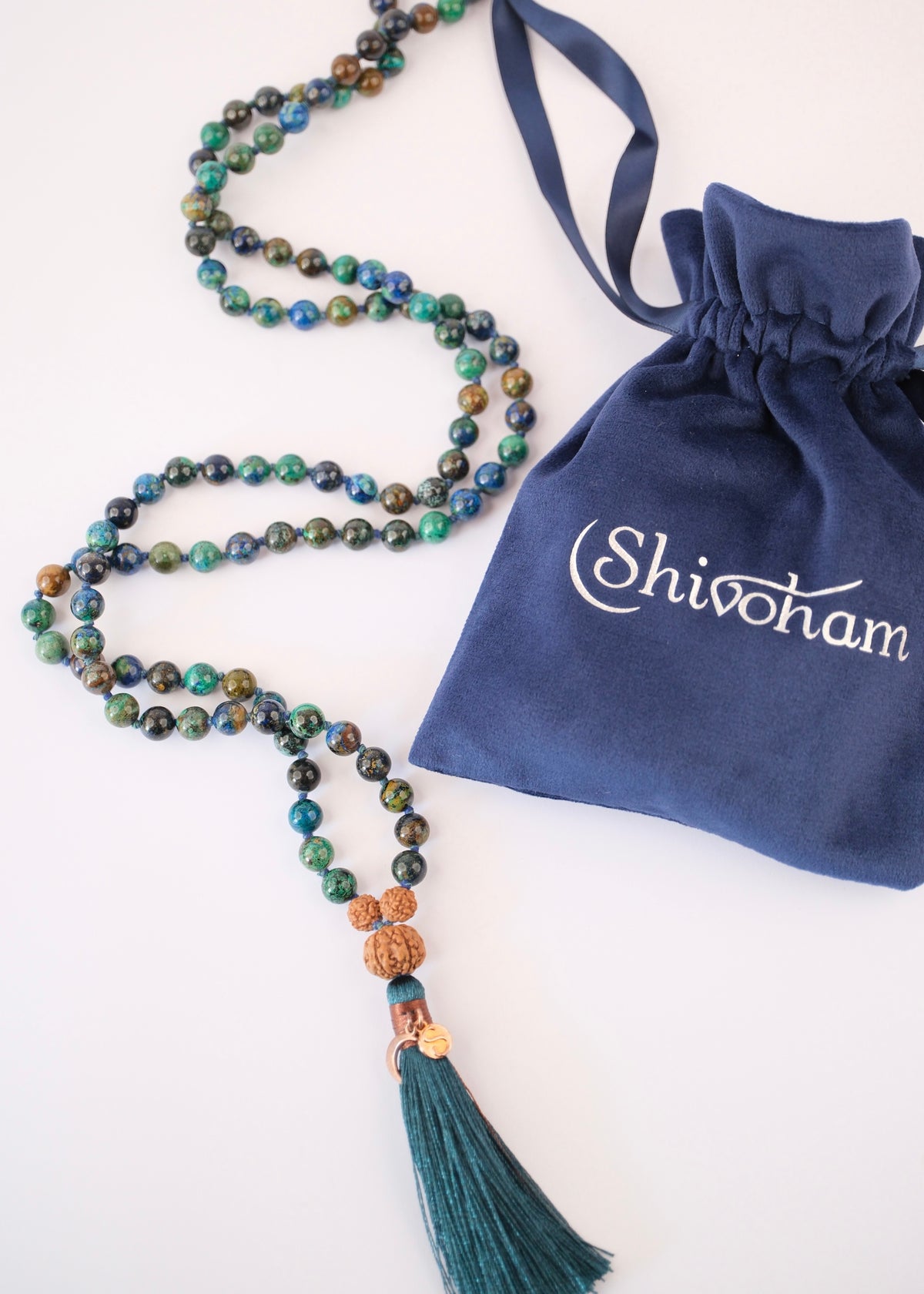 TEJAS Energy &amp; Healing Wisdom Mala | Chrysocolla
