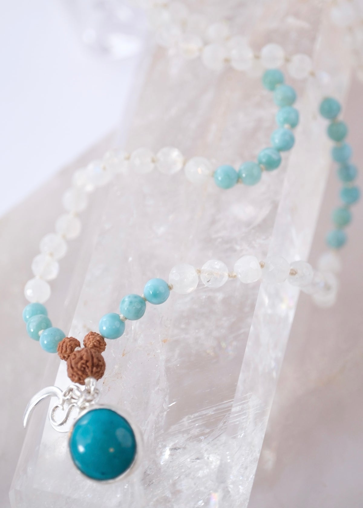 ATLANTIAN MALA | Larimar, Turquoise, Moonstone
