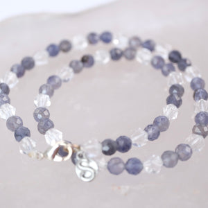 SHAMAN'S Light wrap bracelet | Iolite, Herkimer, Sterling Silver
