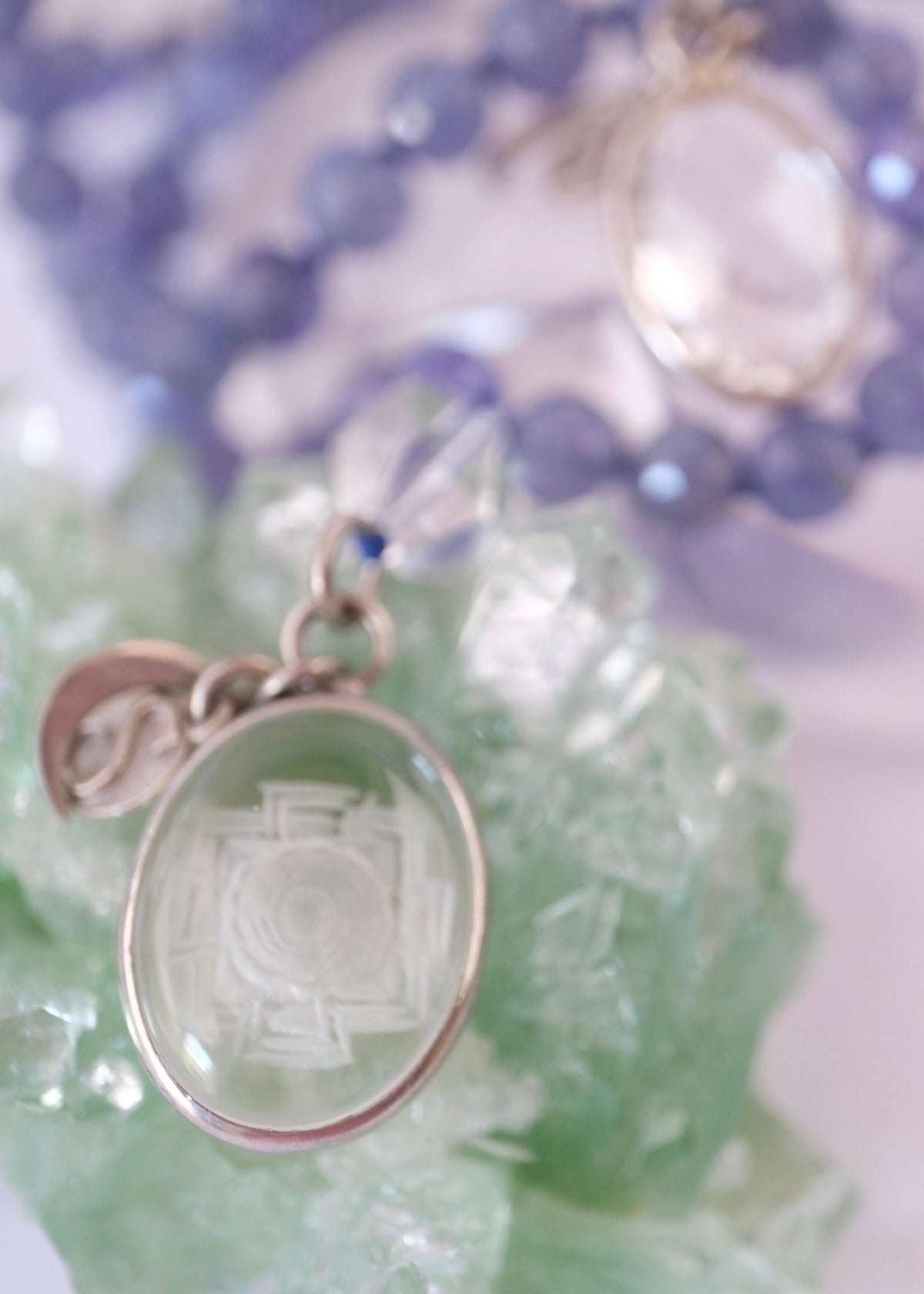 KASHI Awakened Mala | Tanzanite &amp; Himalayan Quartz | Shiva Consciousness