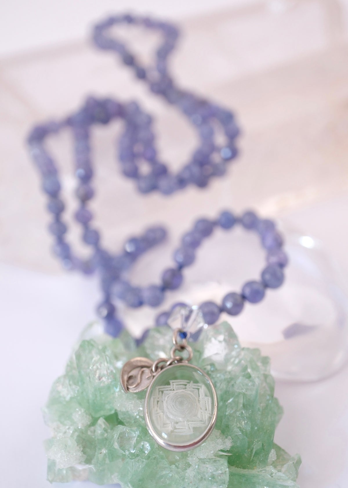 KASHI Awakened Mala | Tanzanite &amp; Himalayan Quartz | Shiva Consciousness