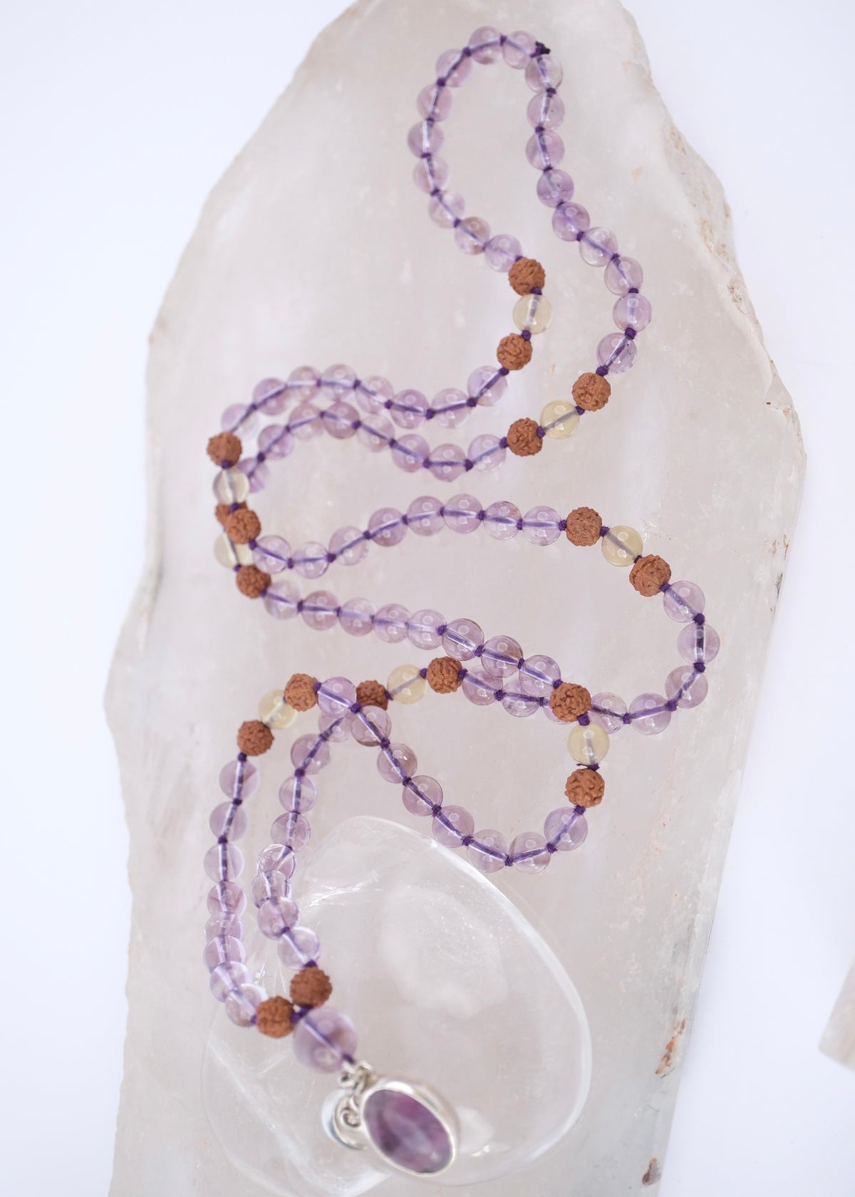PURE LIGHT ENERGY | Ametrine &amp; Fluorite Mala