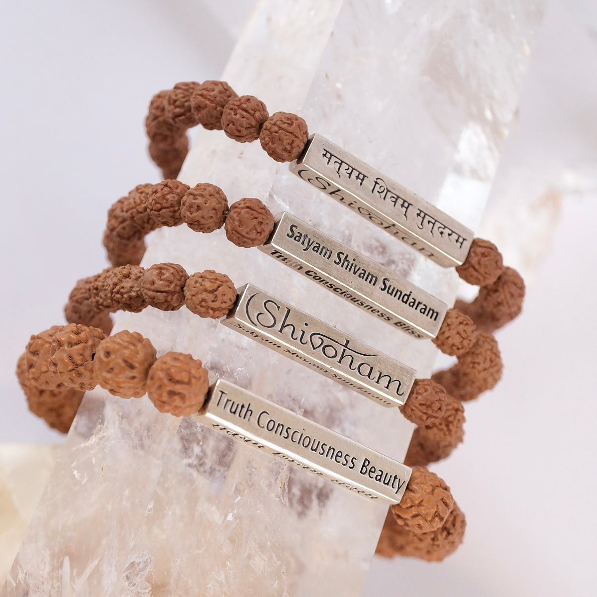 SHIVAM Rudraksha Bracelet with Mantra Bar