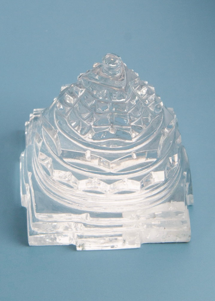 SRI YANTRA | Magnificent Himalayan Clear Quartz. Hand Carved