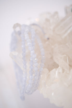 NANDINI Bracelet | faceted Aquamarine stack