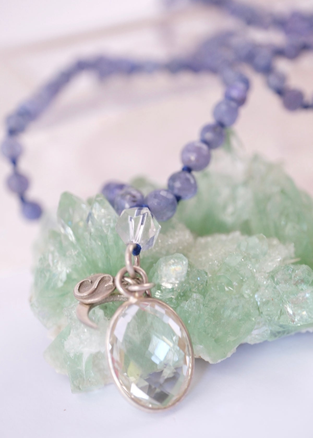 KASHI Awakened Mala | Tanzanite &amp; Himalayan Quartz | Shiva Consciousness