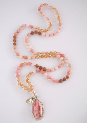 ATMA PREMA ‘The Sacred Self Love’ Mala | Rhodochrosite, Citrine, Pink Opal