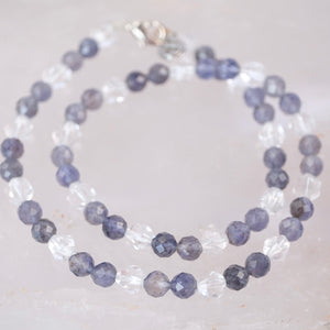 SHAMAN'S Light wrap bracelet | Iolite, Herkimer, Sterling Silver