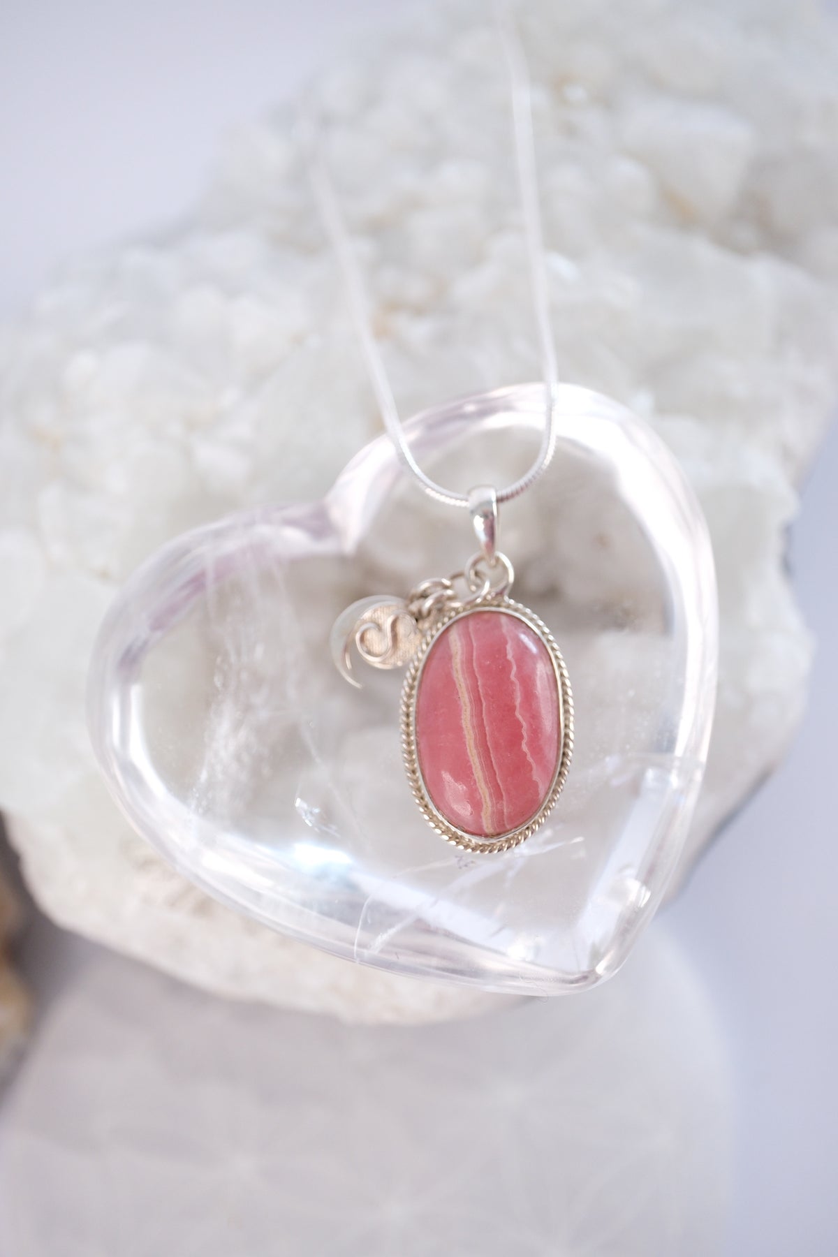 Rhodochrosite ‘The Joyful Loving Heart’ Pendant