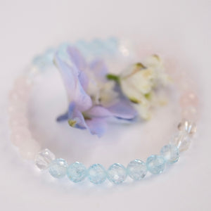 ARDHANARI Destined Union| Rose Quartz, Topaz, Herkimer Women’s bracelet
