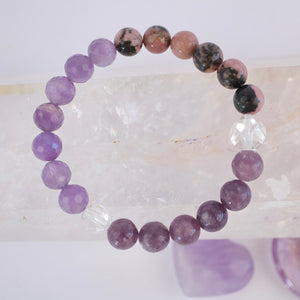 Aushadhi Devi ‘Restoring Wholeness’ | Amethyst, Lepidolite, Rhodonite & Herkimer