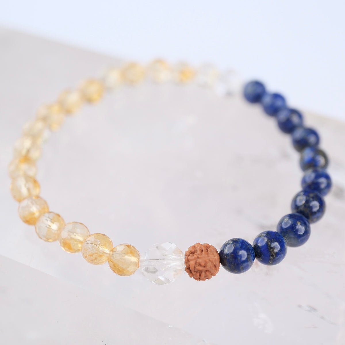 NILKANTH MAHADEV | Citrine, Lapis Lazuli bracelet