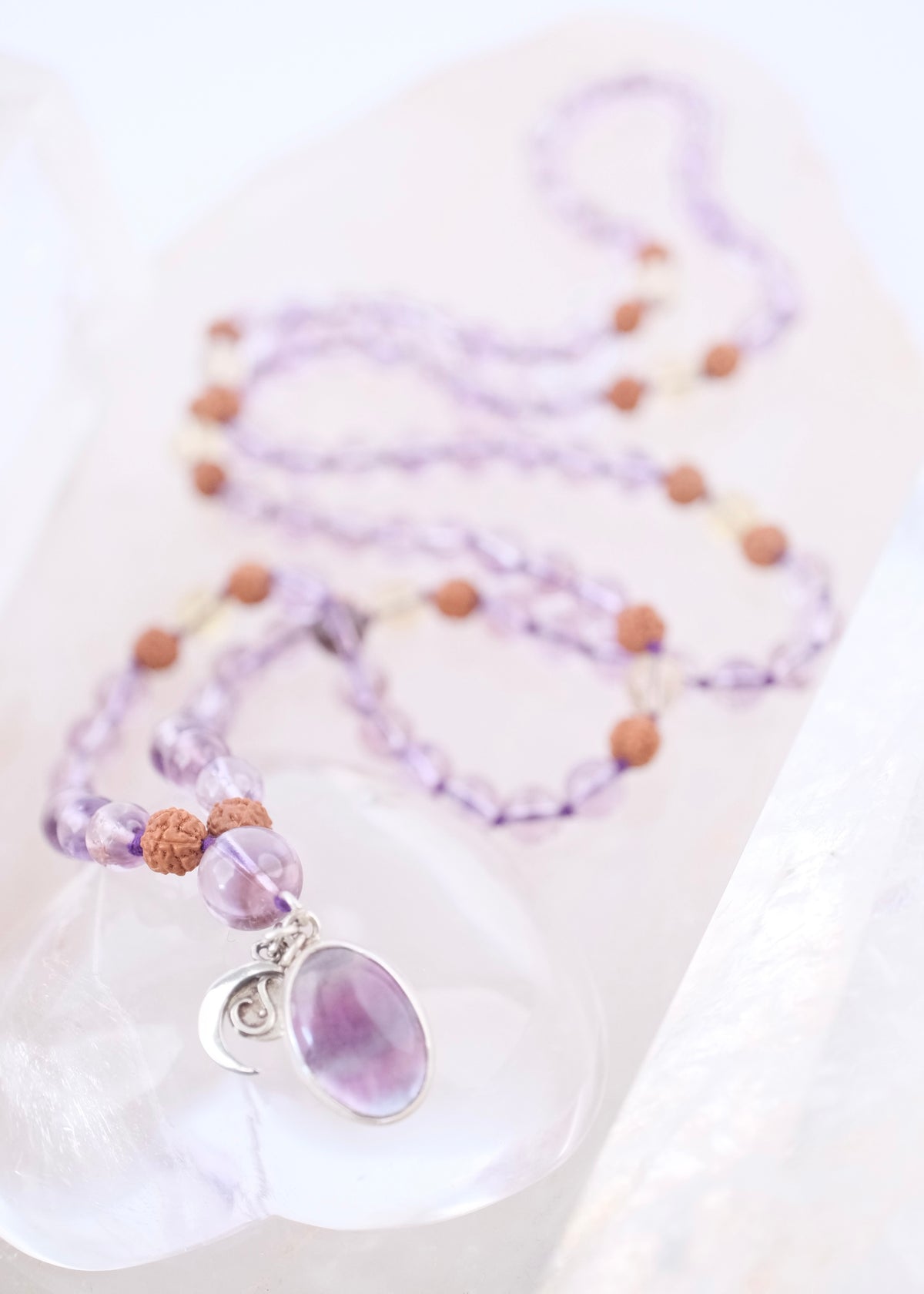 PURE LIGHT ENERGY | Ametrine &amp; Fluorite Mala