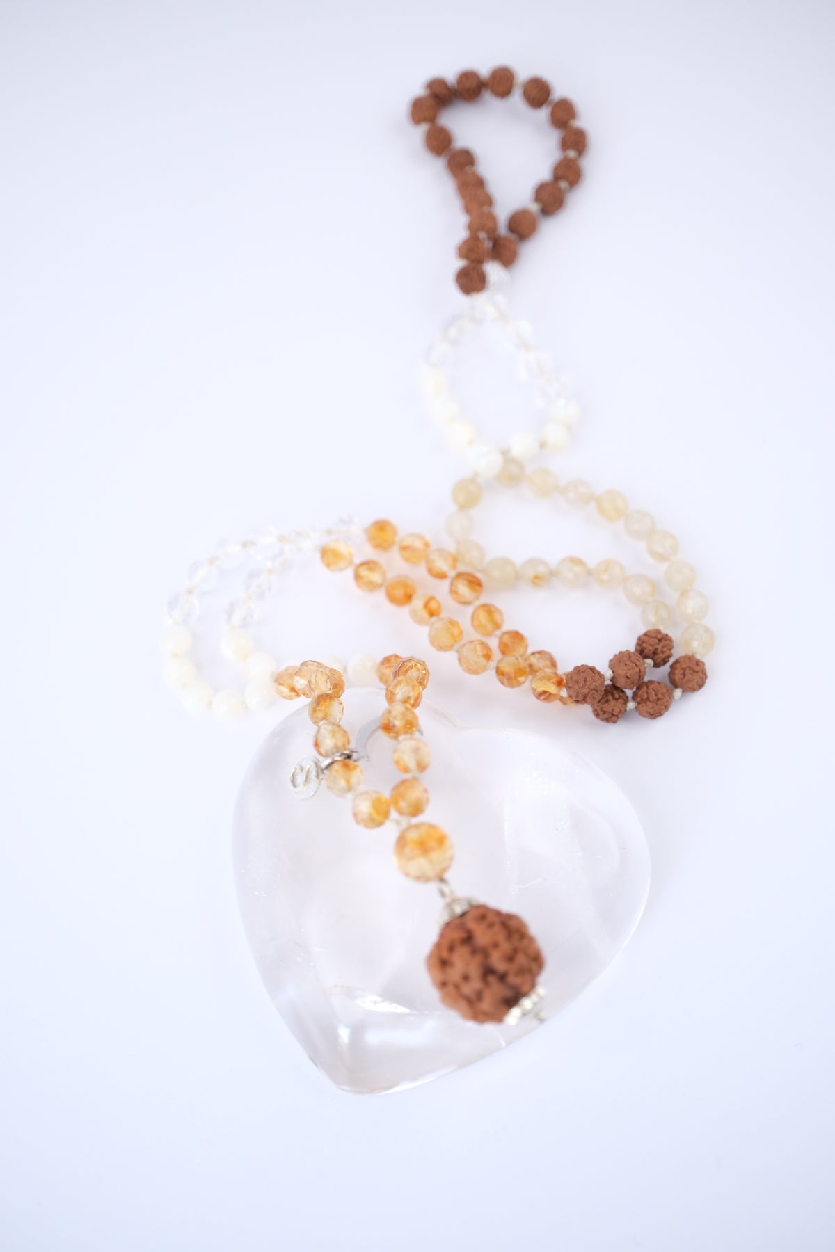 PRAJNA Saraswati Wisdom Mala for Harmony and Creativity | Nepal Rudraksha pendant