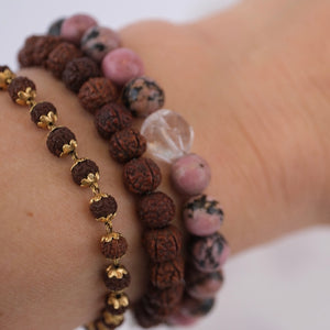 HRIDAYA KAMAL Lotus Heart | Rhodonite bracelet