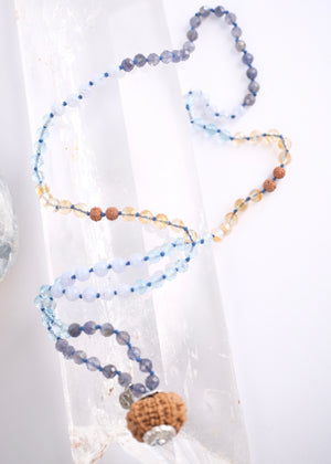 ARCHANGEL MICHAEL 'The Light Worker's Shield' Mala | 10 Mukhi, Topaz, Iolite, Citrine & Rudraksha
