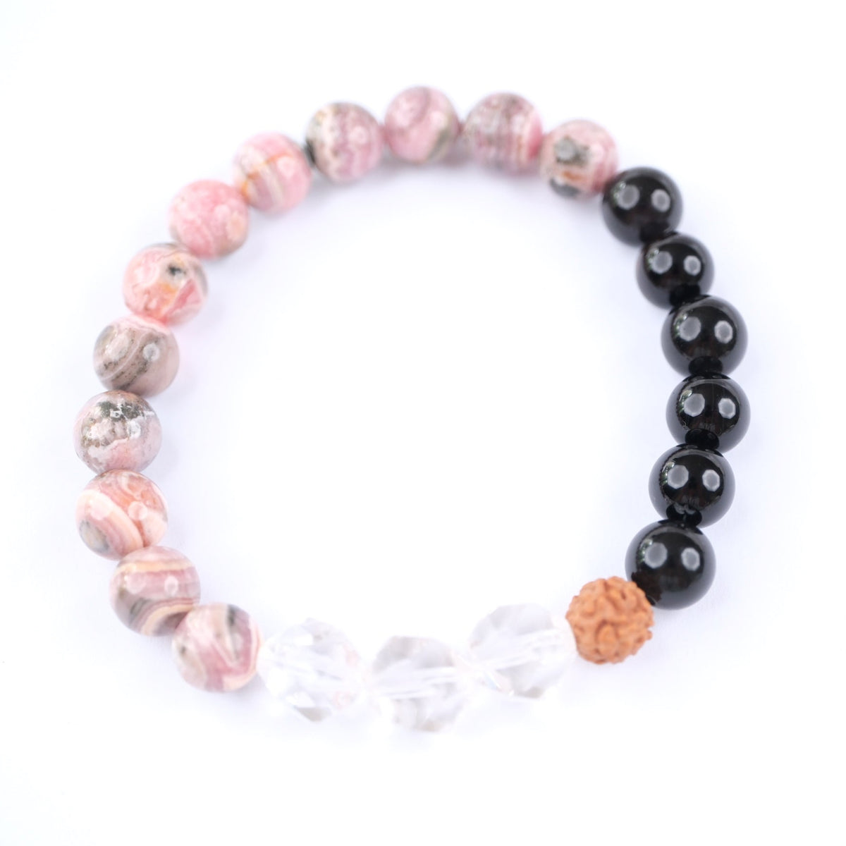 KALI Goddess Awakened | Rhodochrosite, Obsidian, Herkimer, Rudraksha Bracelet