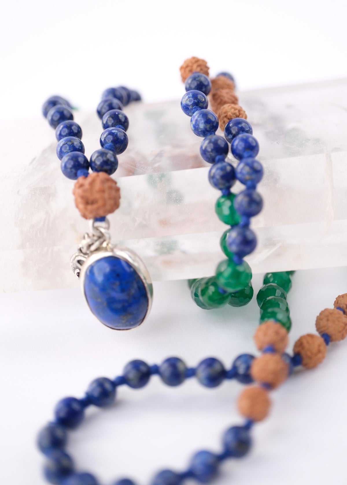 EMPATH Wisdom Walks Alone | Lapis Lazuli, Green Onyx, Rudraksha