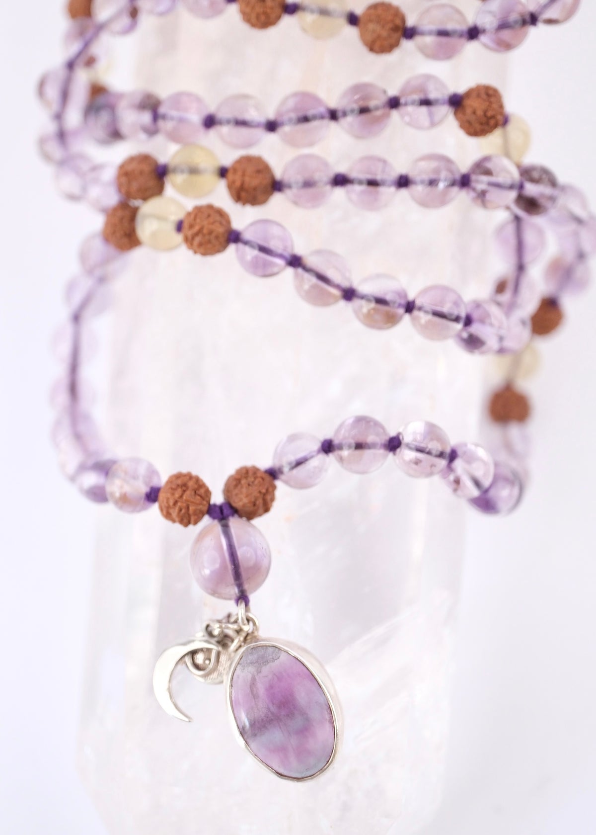 PURE LIGHT ENERGY | Ametrine &amp; Fluorite Mala