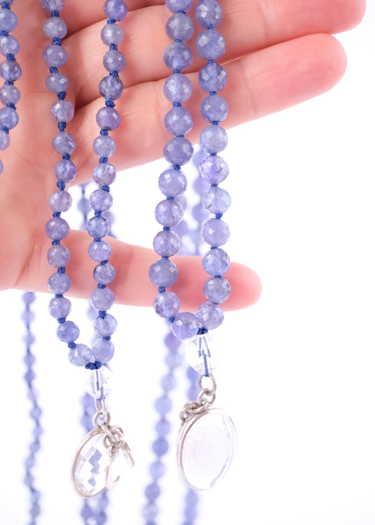 KASHI Awakened Mala | Tanzanite &amp; Himalayan Quartz | Shiva Consciousness