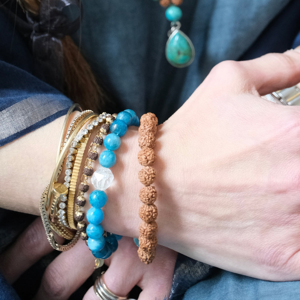 JAYA Victory | Apatite Herkimer Bracelet